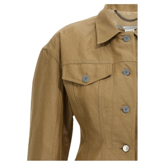 STELLA McCartney Runway Cinch Peplum Waisted Logo Buttoned Fitted Jacket Blazer - Picture 8 of 16